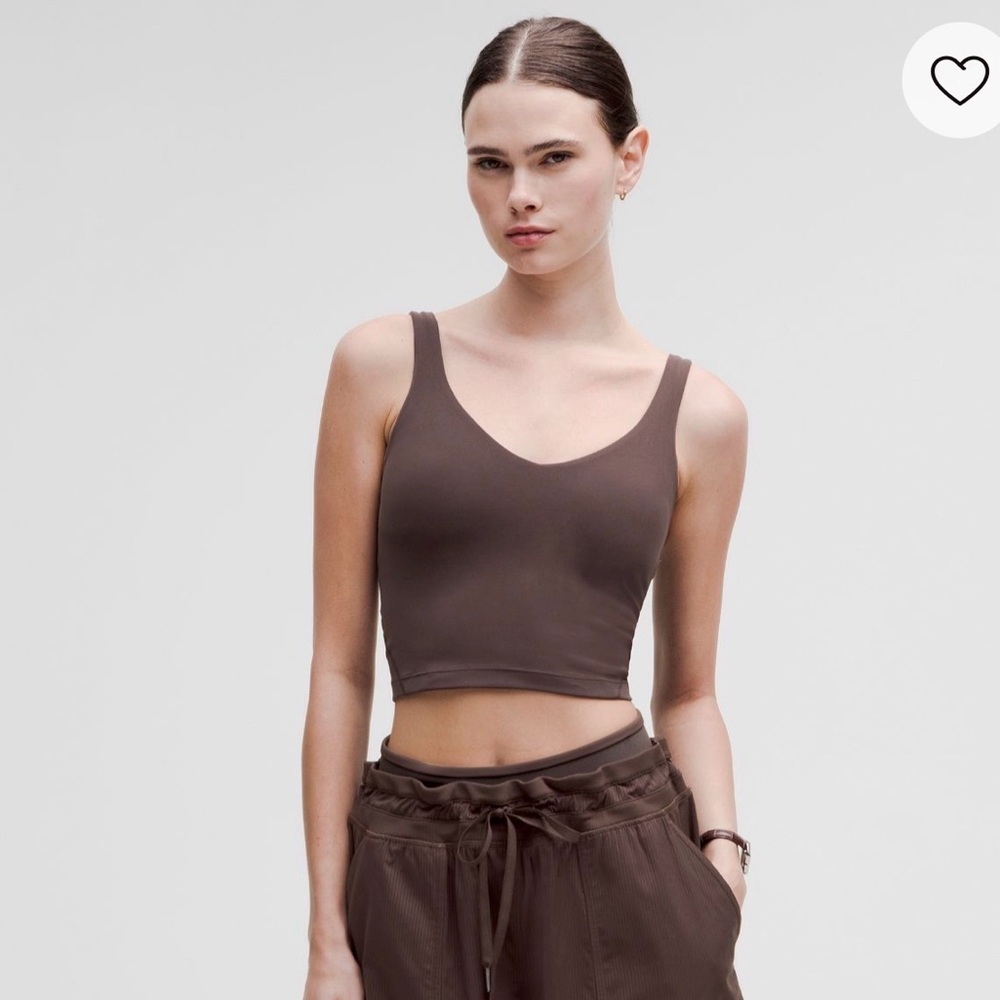 lululemon athletica Brown Scoop-Neck Sports Bra